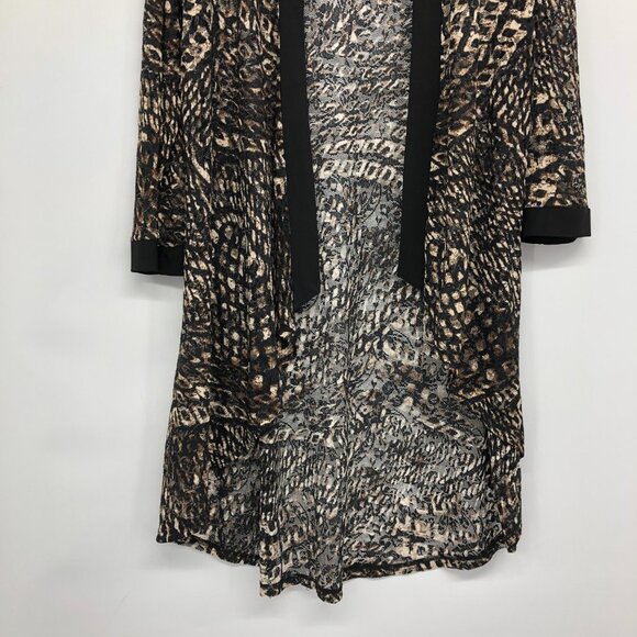 Initiatives Brown Abstract Patterned Robe Cardigan size M - Picture 5 of 15